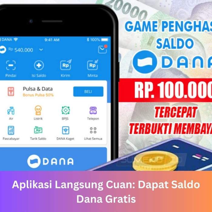 Aplikasi Langsung Cuan: Dapat Saldo Dana Gratis – Penghasil Uang Aplikasi Penghasil Uang Baru Daftar Langsung Dapat Saldo DANA 2025