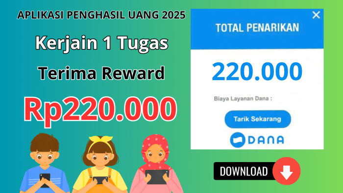 KLAIM Rp220.000 dari 1 Tugas dengan Aplikasi Penghasil Uang 2025 Aplikasi Penghasil Uang 2025 Terbaru dan Terbukti Membayar Setiap Hari
